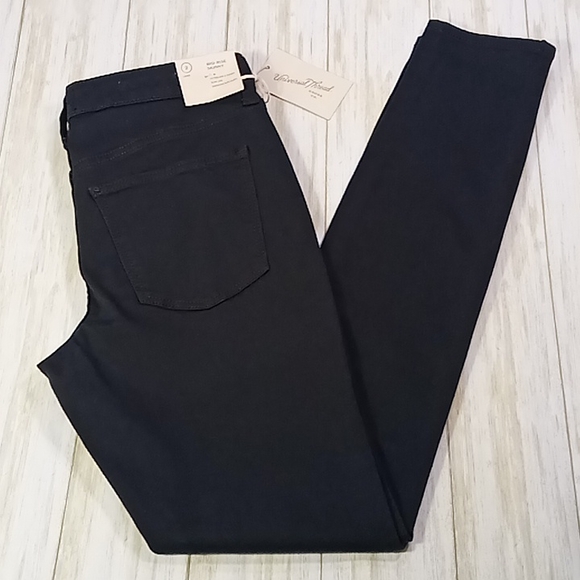 Universal Thread Denim - New Universal Thread Mid-Rise Skinny No-Faded Black Jeans Size 2 Long